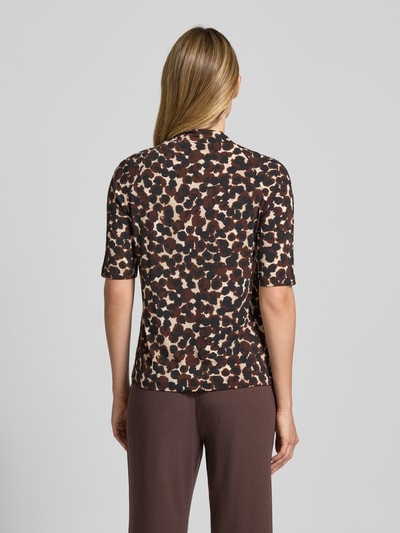 Betty Barclay T-shirt met opstaande kraag en 1/2-mouwen Donkerbruin - 5