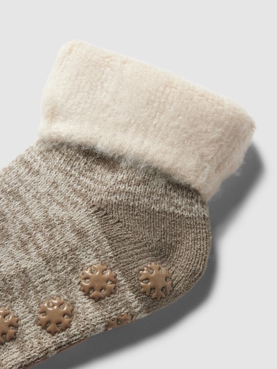 camano Socken mit Allover-Muster Modell 'WARM-UP' Taupe 2