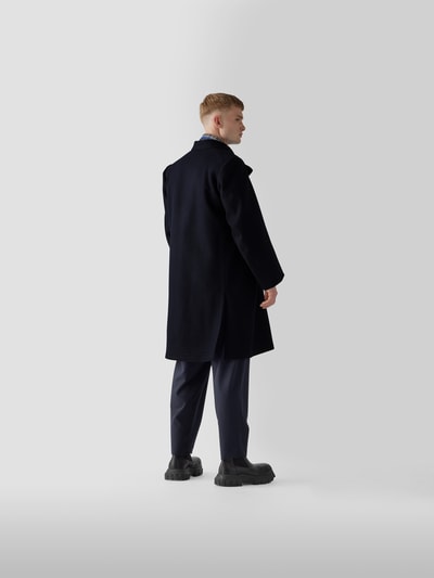 Maison Margiela Wollmantel mit Reverskragen Marineblau 5