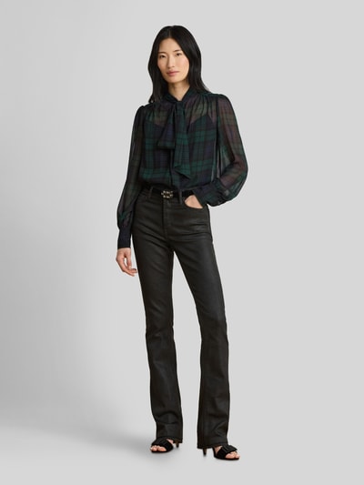 Lauren Ralph Lauren Loose Fit Langarmbluse mit Allover-Muster Black 1