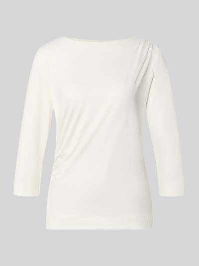 s.Oliver BLACK LABEL Regular Fit T-Shirt mit U-Boot-Ausschnitt Weiss 1