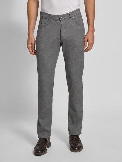 bugatti Regular fit broek met viscose, model 'Cordoba' Middengrijs - 4