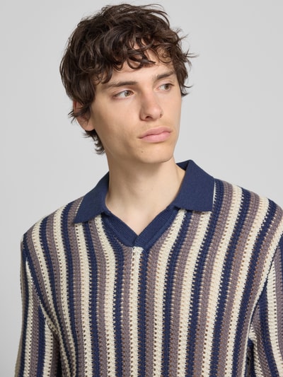ONLY & SONS Regular Fit Poloshirt aus Baumwoll-Mix Modell 'THUE' Marine 3