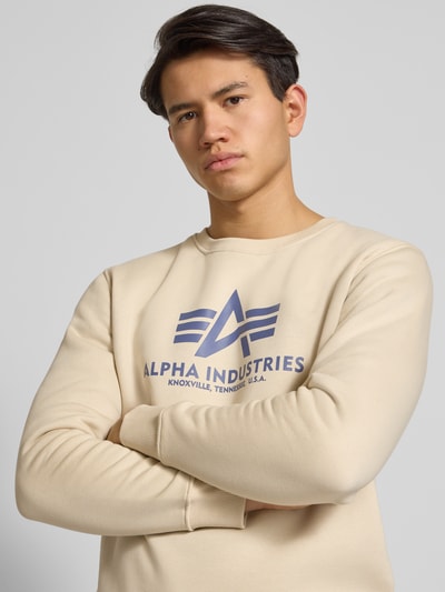 Alpha Industries Sweatshirt met labelprint Offwhite - 3