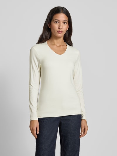 More & More Longsleeve mit V-Ausschnitt Offwhite 4