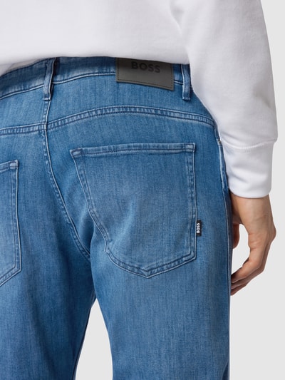 BOSS Slim Fit Jeans mit Label-Details Blau 3