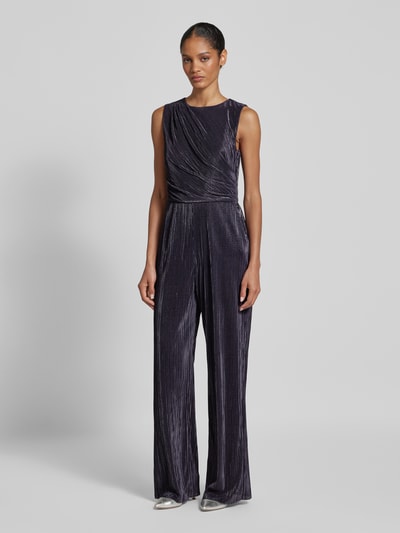 Christian Berg Cocktail Jumpsuit mit Plisseefalten Dunkelgrau 4