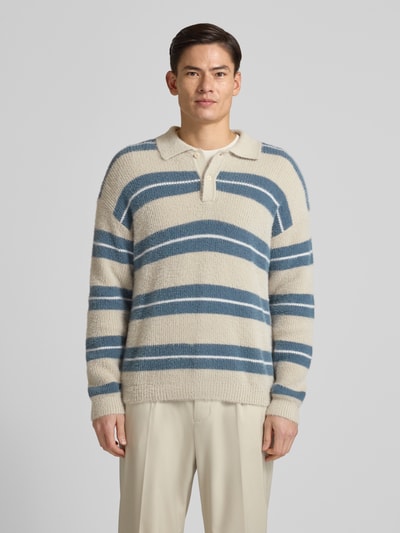 Jake*s Studio Men Strickpullover mit Polokragen und Knopfleiste Ecru 4