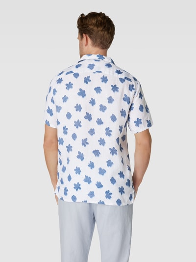 Tommy Hilfiger Leinenhemd mit floralem Allover-Muster Modell 'MONO FLOWER' Weiss 5