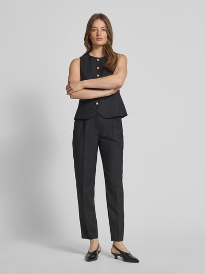 Marc Cain Spodnie do garnituru o kroju deminine fit w kant Czarny 1