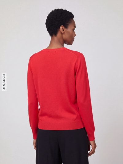 Jake*s Casual Pullover mit V-Ausschnitt Kirsche 5