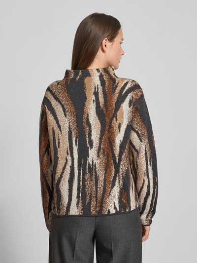 monari Strickpullover mit Stehkragen Dunkelbraun 5