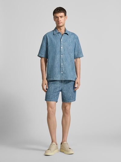 Samsøe Samsøe Regular Fit Freizeithemd mit 1/2-Arm Modell 'SAAYO X' Blau 1