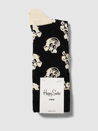 Happy Socks Sokken met motiefprint, model 'Doggo' Zwart - 3