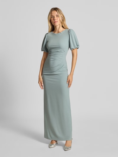 Swing Abendkleid mit Rundhalsausschnitt und Puffärmeln Lind 1