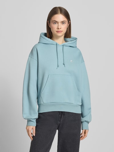 Carhartt Work In Progress Hoodie mit Label-Stitching und Känguru-Tasche Hellblau 4