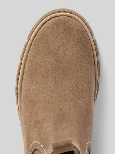 Tamaris Buty chelsea z prawdziwej skóry bydlęcej Szarobrązowy 3