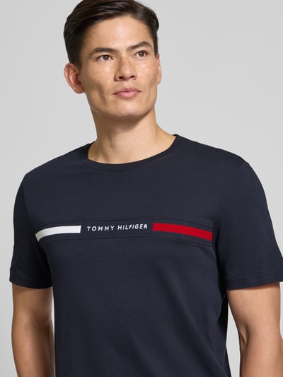 Tommy Hilfiger Regular Fit T-Shirt aus reiner Baumwolle Marine 3