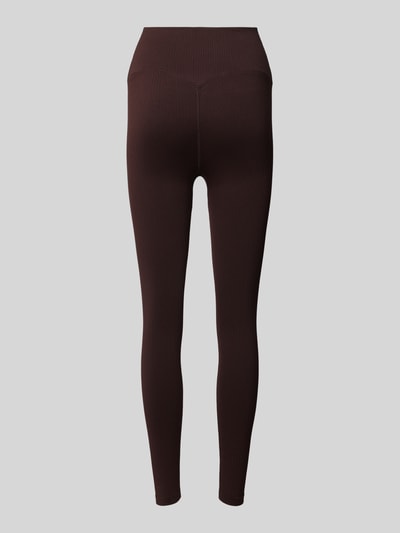 AIMN Sportlegging met elastische band en labeldetail Donkerbruin - 3