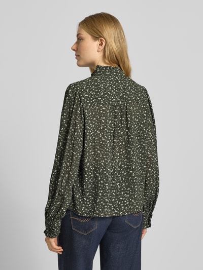 MSCH Copenhagen Relaxed Fit Bluse mit Stehkragen Modell 'Kaylen Oceanna' Khaki 5