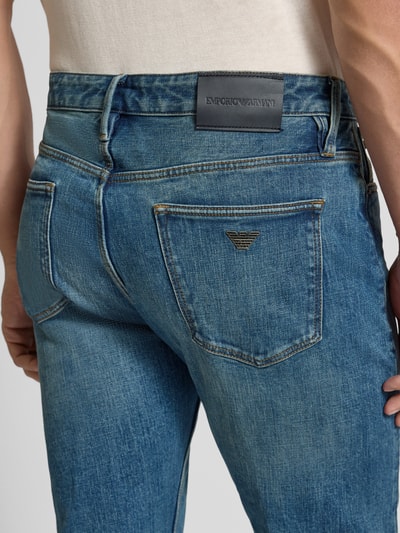Emporio Armani Regular Fit Jeans mit Logo-Patch Jeansblau 3