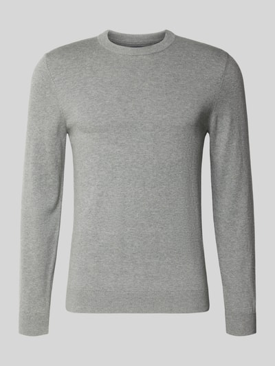 MCNEAL Strickpullover aus Baumwoll-Kaschmir-Mix mit Rundhalsausschnitt Mittelgrau Melange 2