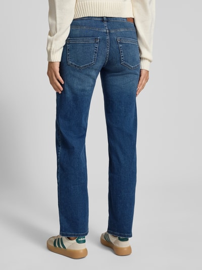 Only Jeansy o kroju straight fit z mieszanki bawełny model ‘BLUSH’ Ciemnoniebieski 5