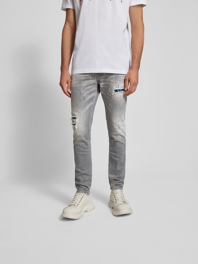 Dsquared2 Jeans mit 5-Pocket-Design Modell 'Skater Jean' Hellgrau 4