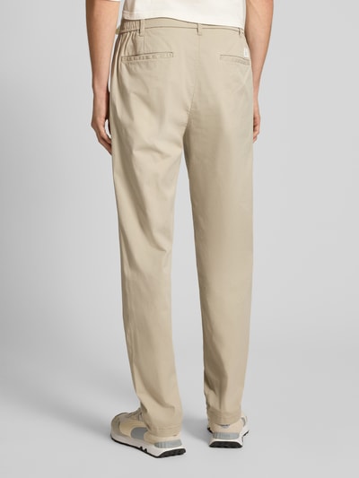 Replay Tapered fit chino met bandplooien, model 'ADHANN' Beige - 5