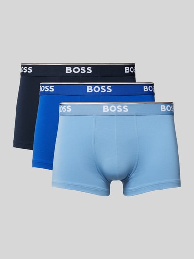 BOSS Trunks mit elastischem Label-Bund Modell 'Power' im 3er-Pack Blau 1