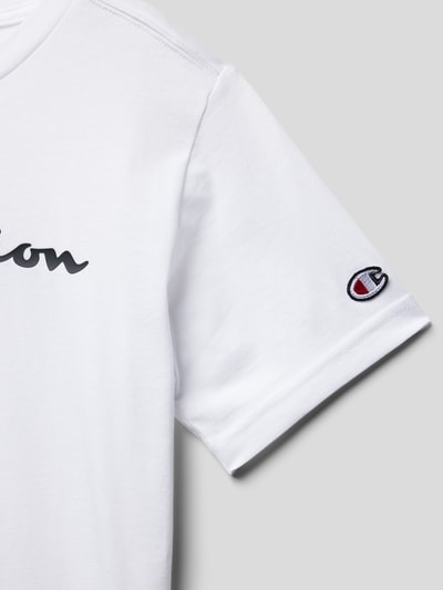 Champion T-Shirt mit Logo-Print Weiss 2