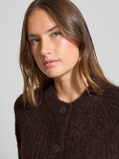 Vero Moda Relaxed Fit Strickjacke mit Woll-Anteil Modell 'CARMEN' Schoko 3