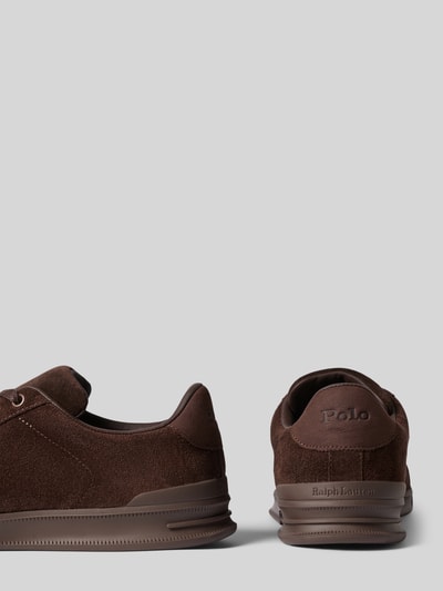 Polo Ralph Lauren Sneaker aus echtem Rindsleder Dunkelbraun 2