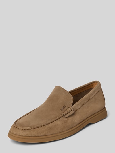 BOSS Loafer aus Veloursleder Beige 1