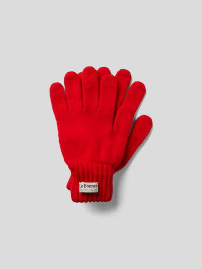 Le Bonnet Handschuhe aus Lammwolle Rot 1