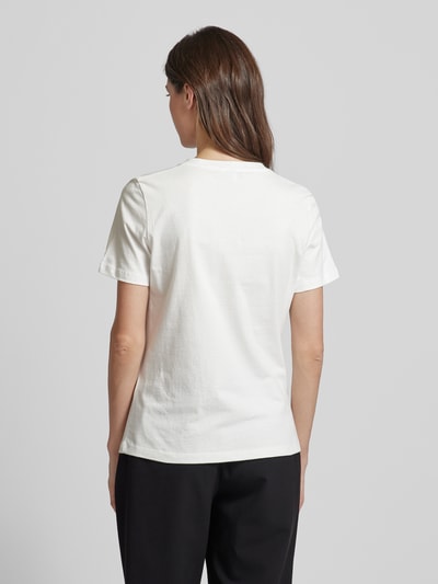 Tommy Hilfiger T-shirt met labelstitching Ecru - 5