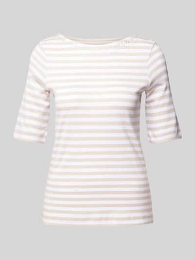 Christian Berg Woman T-Shirt mit Streifenmuster Sand 2