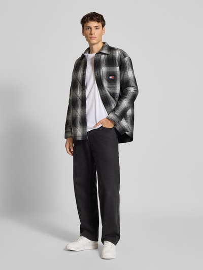 Tommy Jeans Regular Fit Hemdjacke aus reiner Baumwolle Black 1