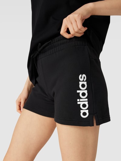 ADIDAS SPORTSWEAR Korte broek met labeldetail Zwart - 3