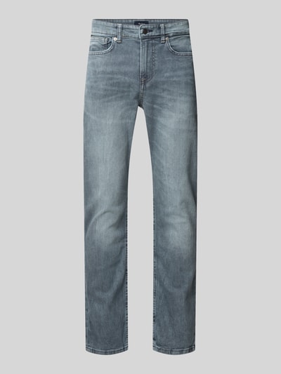 Produktfoto, Slim Fit Jeans aus Baumwoll-Mix Modell 'HATCH' von Pepe Jeans in mittelblauer Waschung, Baumwoll-Denim, Herren Slim Fit Jeans von Pepe Jeans
