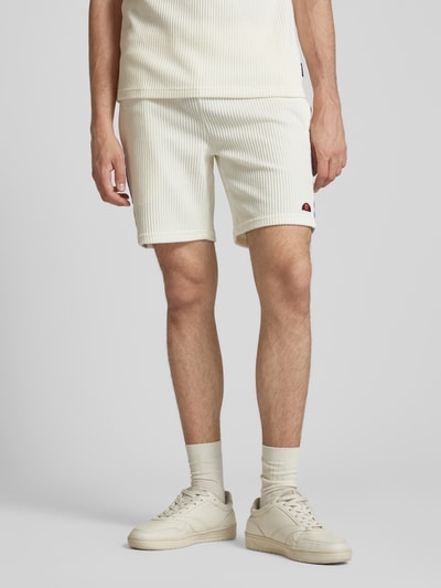 Ellesse Regular Fit Cordshorts mit Logo-Badge Modell 'TOMATRO' Offwhite 4