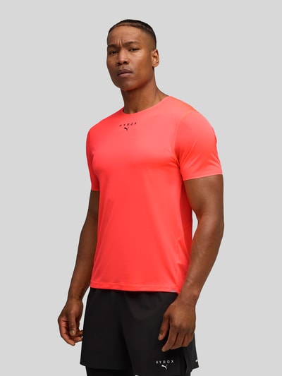 PUMA Performance PUMA x HYROX - Regular Fit T-Shirt aus Singleface-Jacquard Neon Rot 3
