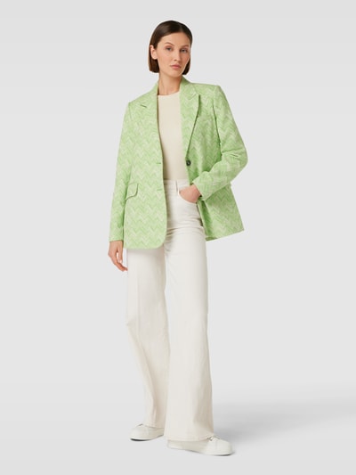 MOS MOSH Blazer met all-over motief, model 'IVORY-LEELA' Lichtgroen - 1