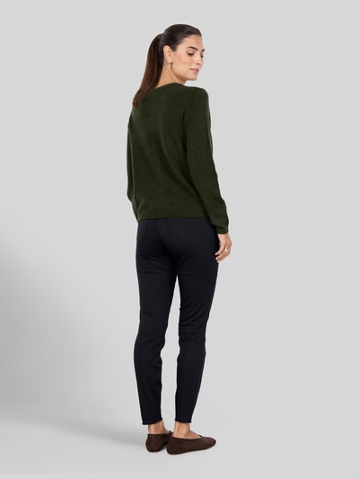 Soyaconcept Cardigan mit kontrastierenden Knöpfen Dunkelgruen 4