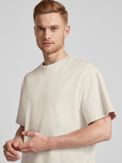 Jack & Jones Premium T-shirt met geribde ronde hals, model 'HARVEY' Beige - 3