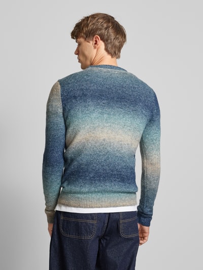 Blend Gebreide pullover met ribboorden Petrol - 5