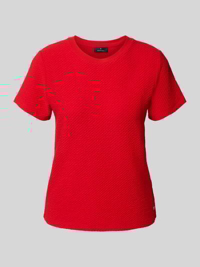 monari T-shirt met structuurmotief Lichtrood - 2
