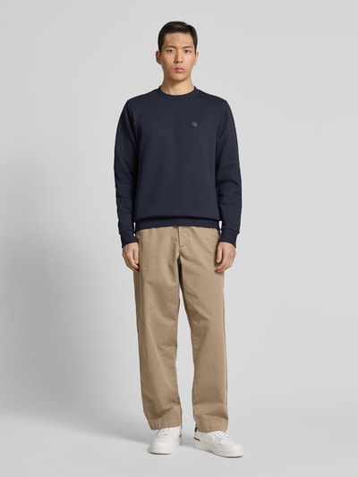 BOSS Sweatshirt met labelbadge, model 'Sharpe' Marineblauw - 1