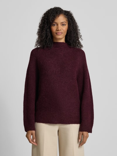 Selected Relaxed Fit Strickpullover aus Woll-Mix Modell 'SIA' Pflaume 4