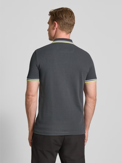 BOSS Green Regular Fit Poloshirt aus reiner Baumwolle Dunkelgrau 5